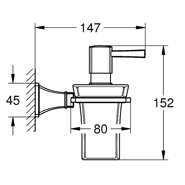 Дозатор жидкого мыла, хром Grohe Grandera 40627000