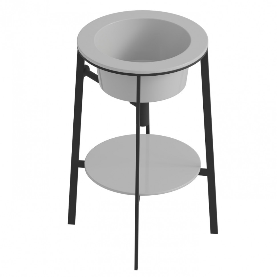 Консоль с керамической раковиной ABBER Bequem AC2130 белый