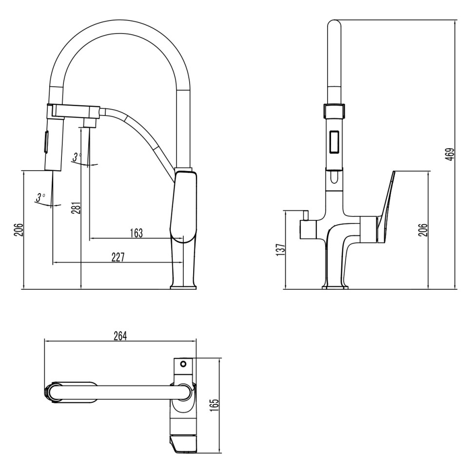 LM3074C-White Смеситель Lemark Comfort для кухни с подключением к фильтру с питьевой водой