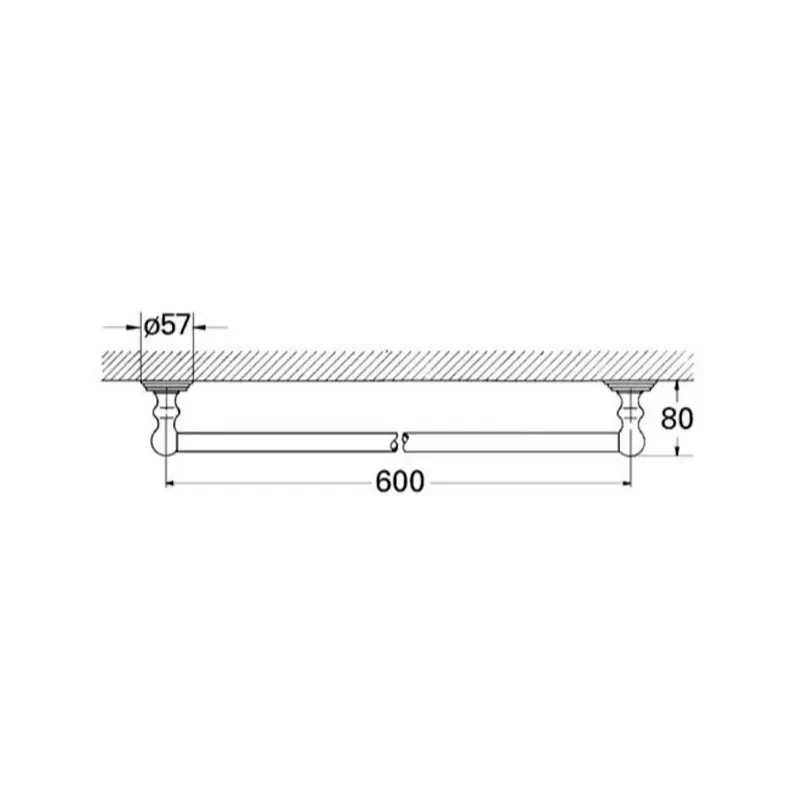 Держатель для банного полотенца 600, хром/золото Grohe Sinfonia 40049IG0
