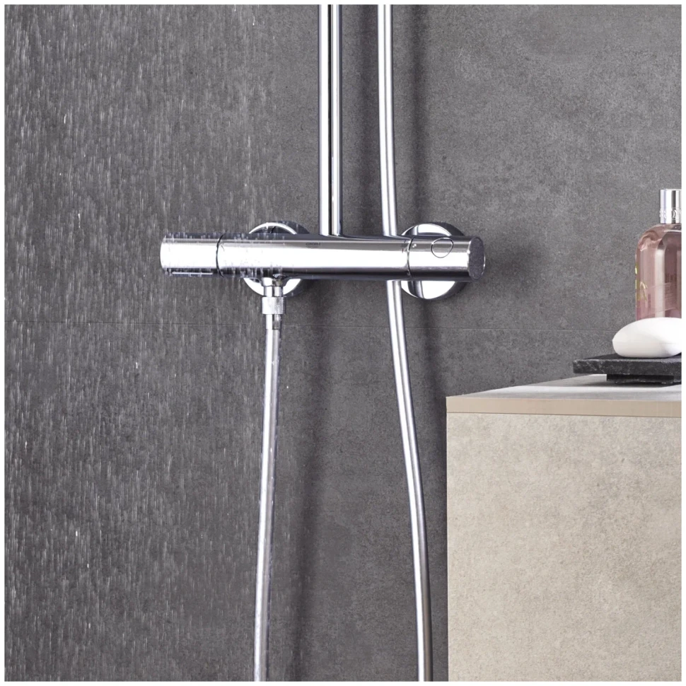 Душевая система с термостатом для душа, суперсталь Grohe Euphoria XXL 310 26075DC0