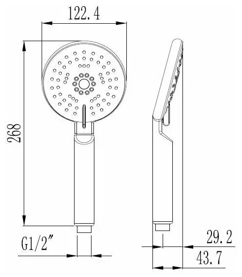 Ручной душ, 4 режима, хром ESKO SPL1105