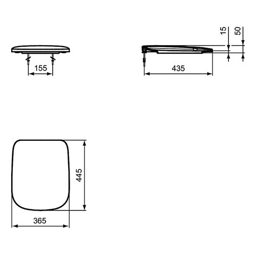 Крышка-сиденье для унитаза с микролифтом Ideal Standard Esedra T318101