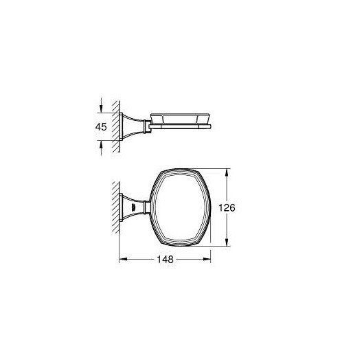 Мыльница керамическая с держателем, хром Grohe Grandera 40628000