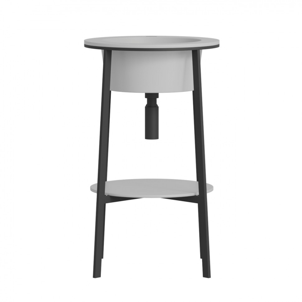 Консоль с керамической раковиной ABBER Bequem AC2130MW белый матовый