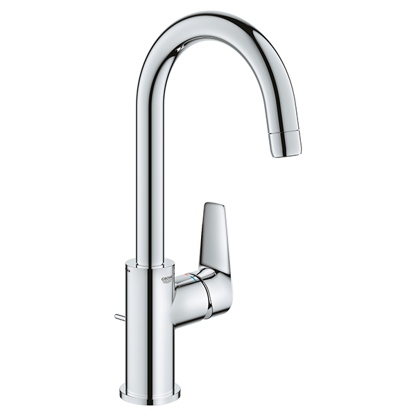 Смеситель для раковины с рычажным донным клапаном, размер L, хром Grohe BauEdge 23760001