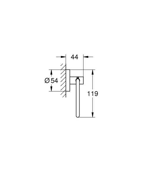 Держатель туалетной бумаги, темный графит матовый Grohe Essentials 40689AL1