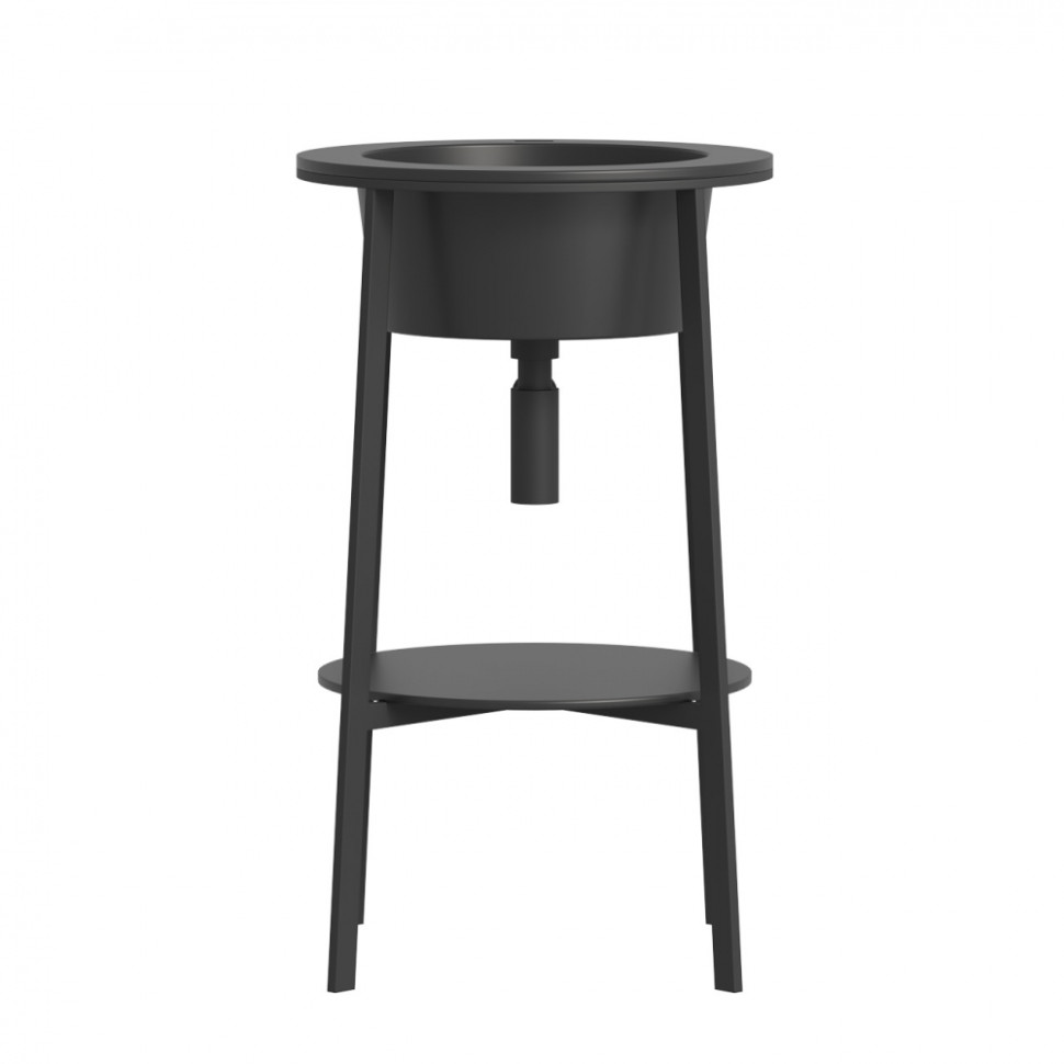 Консоль с керамической раковиной ABBER Bequem AC2130MB черный матовый