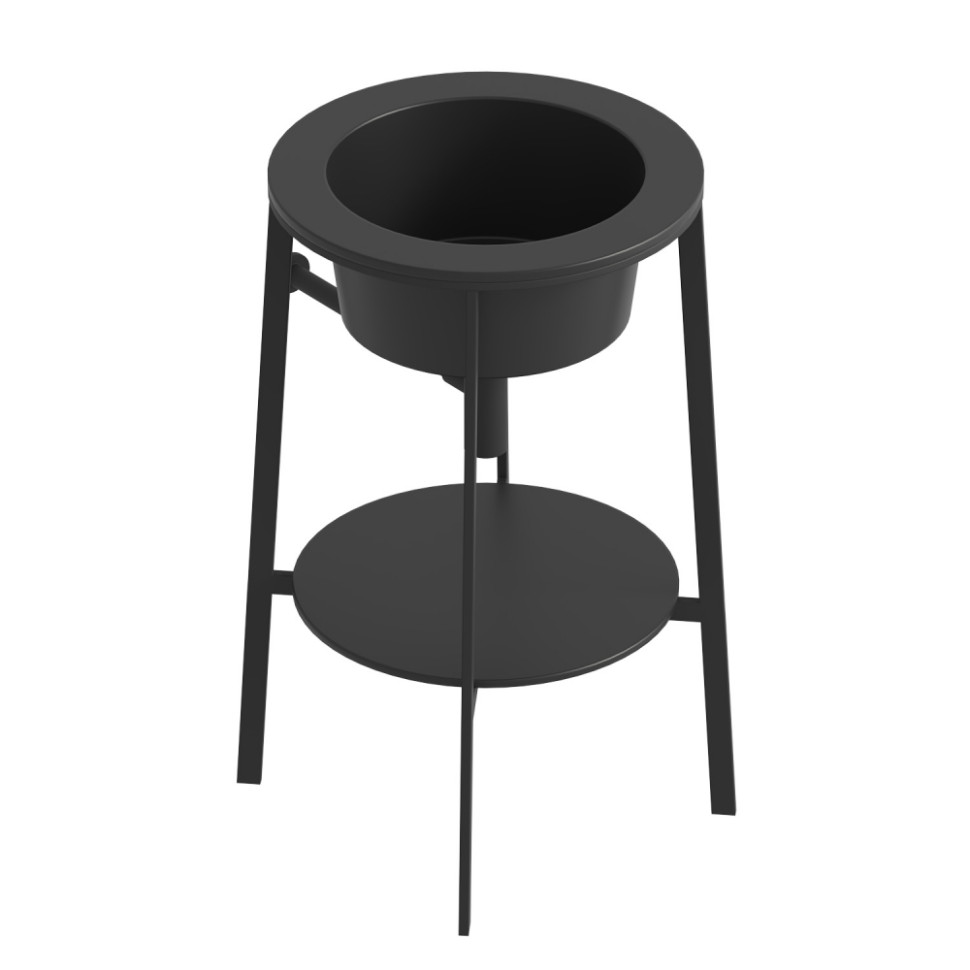 Консоль с керамической раковиной ABBER Bequem AC2130MB черный матовый