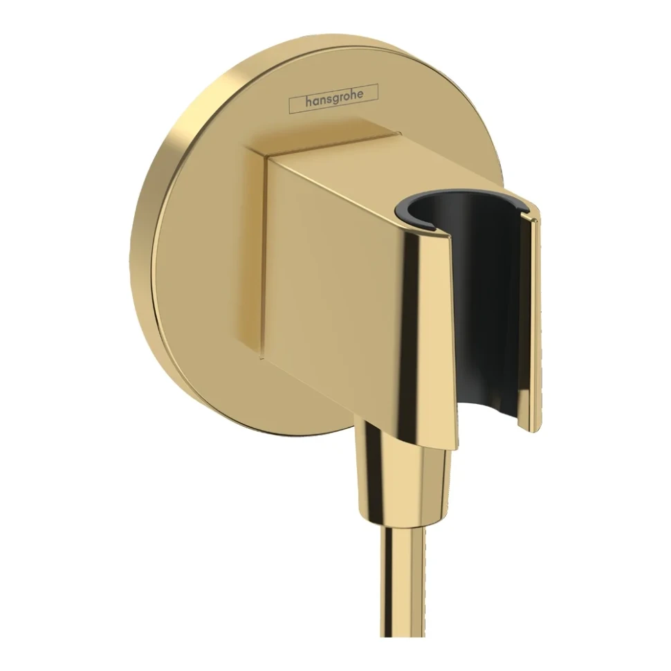 Подключение для душевого шланга с держателем, золото Hansgrohe Fixfit Porter S 26888990