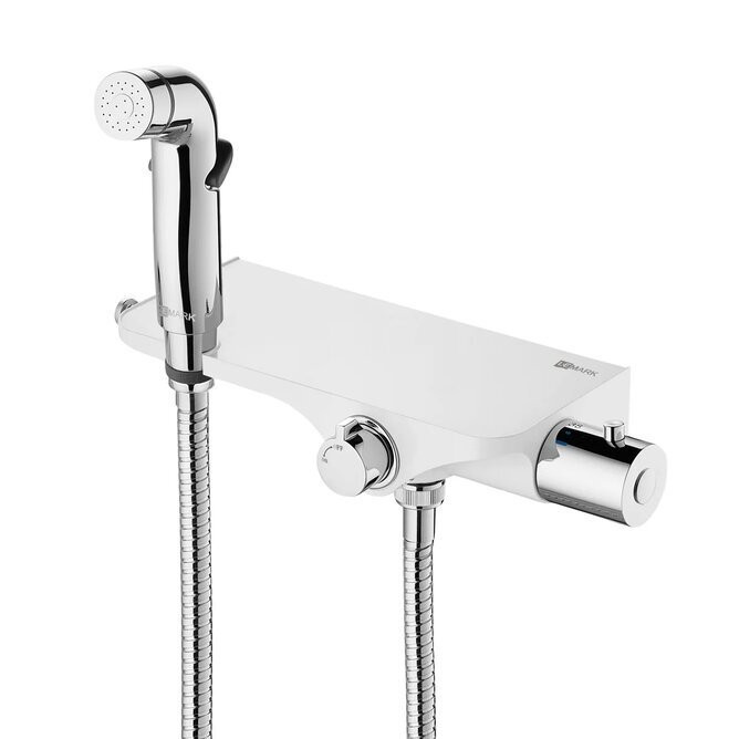 LM7169CW Соло Смеситель с гигиеническим душем, термостатический  белый