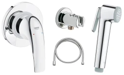 Гигиенический душ со встраиваемым смесителем, хром Grohe BauCurve 123072