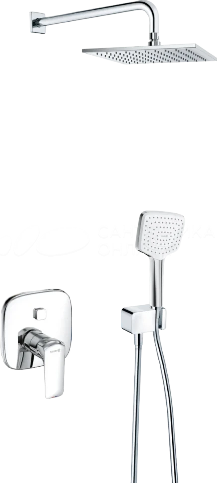 Душевая система со смесителем для душа, встраиваемая, 7в1, хром Kludi Ameo 416400575