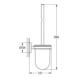 Туалетный ершик, комплект, хром Grohe Essentials 40374001