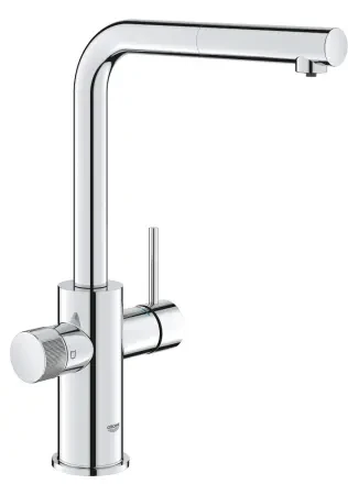Смеситель для кухни GROHE Blue Pure Minta с выдвижным изливом и возможностью подключения фильтра, хром (30590000)