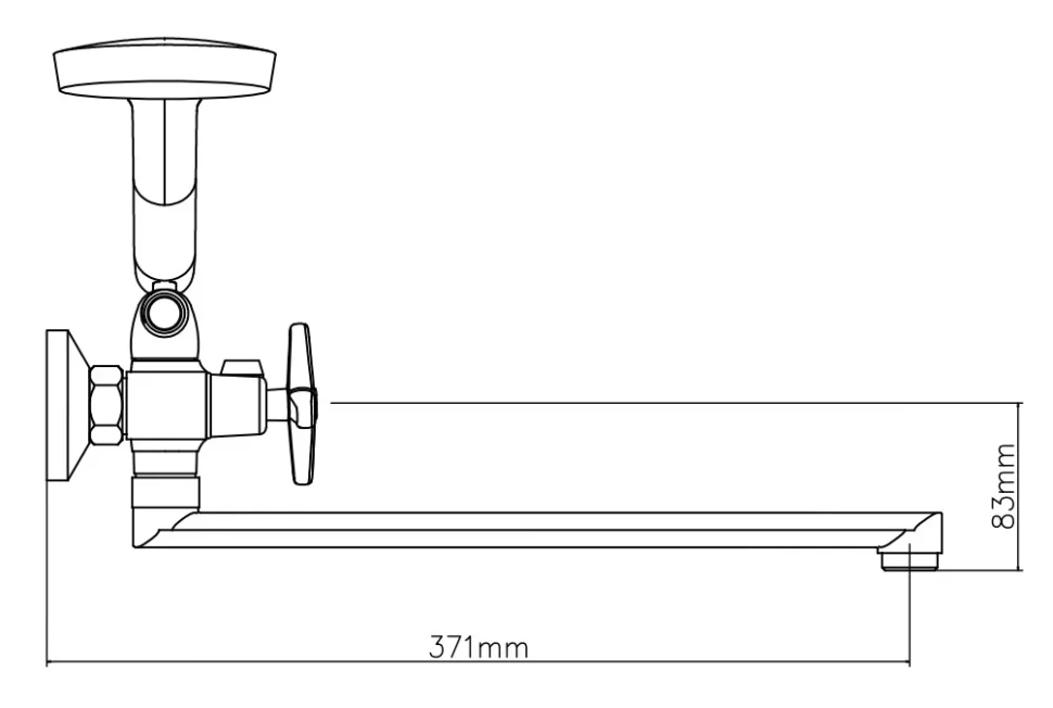 Смеситель для ванны, длинный излив, хром ESKO Star STR31