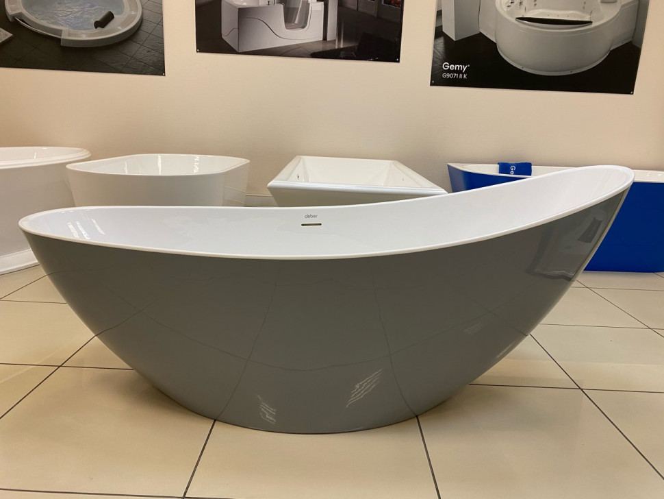Акриловая ванна ABBER AB9233G серая