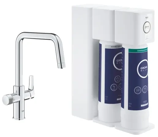 Смеситель для кухни, c фильтром и технологией обратный осмос, хром Grohe Blue Pure Eurosmart 30587000