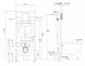 Комплект подвесной унитаз ABBER Bequem AC1100 белый с инсталляцией AC0108 и кнопкой AC0123 хром глянцевый