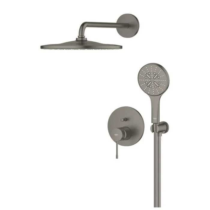 Душевая система встраиваемая, темный графит матовый Grohe Essence 25287AL0