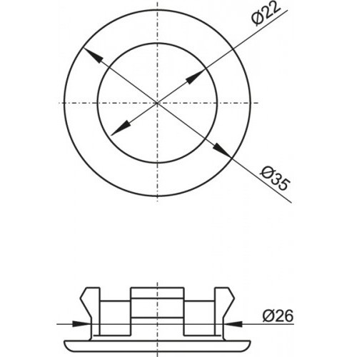 Обрамление перелива раковины Alcaplast A22