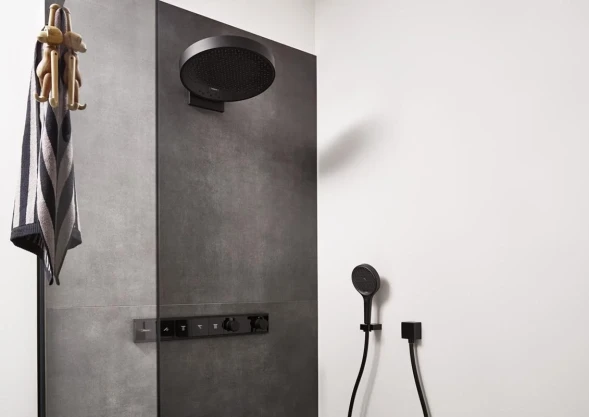 Верхний душ 360, с настенным креплением, черный Hansgrohe Rainfinity 3jet 26234670