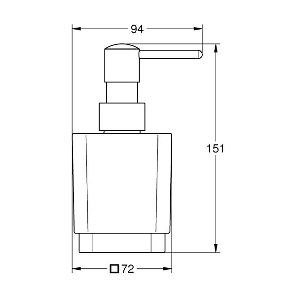 Дозатор жидкого мыла GROHE Selection Cube (40805000)