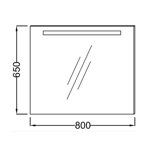 Зеркало 80, с подсветкой Jacob Delafon Parallel EB1413-NF