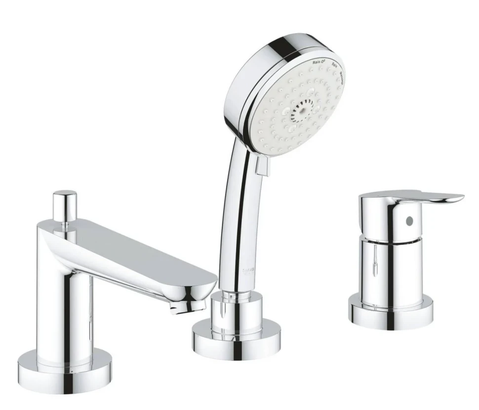 Смеситель на борт ванны, 3 отверстия, хром Grohe BauEdge 2511700A