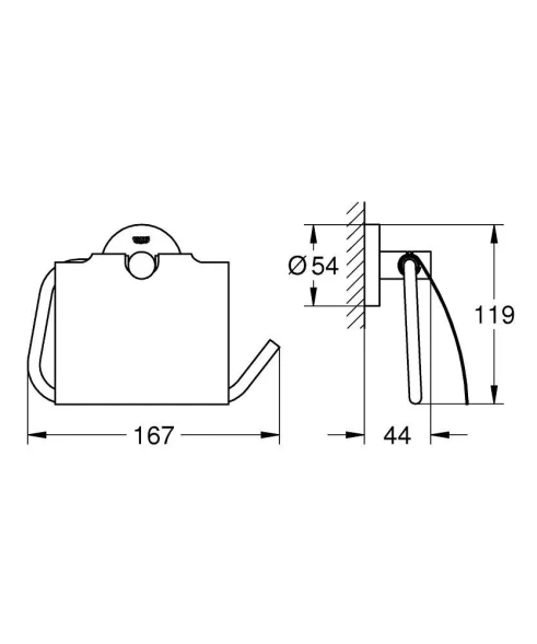 Держатель туалетной бумаги, черный Grohe Essentials 1024652430