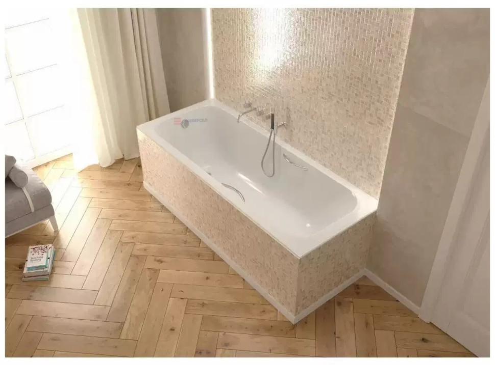 HD1320 Акриловая ванна Creo 150*75 на каркасе с панелями белая
