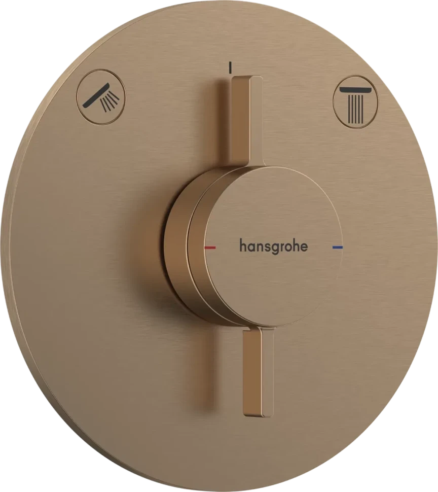 Смеситель для душа, внешняя часть, встраиваемый, бронза Hansgrohe DuoTurn 75418140