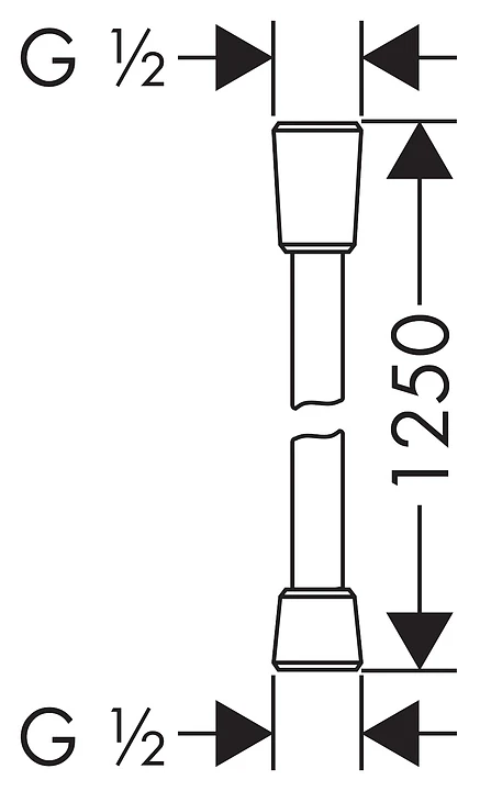 Душевой шланг 1250, бронза Hansgrohe Isiflex 28272140