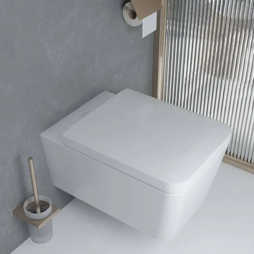 Унитаз подвесной с крышкой-сиденьем с микролифтом, белый Hansgrohe EluPura Q 60194450/60150450
