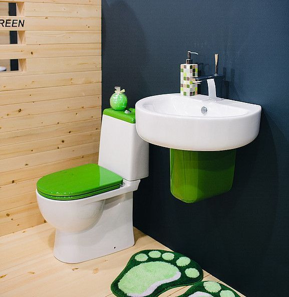 УНИТАЗ-КОМПАКТ SANITA LUXE BEST COLOR GREEN C МИКРОЛИФТОМ
