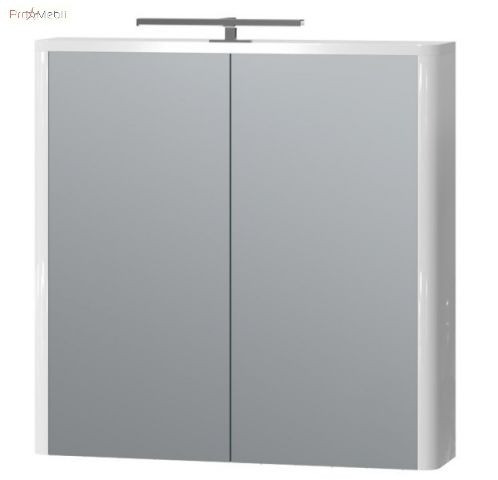 зеркальный шкаф ЮВЕНТА LvrMC-70 белый глянец