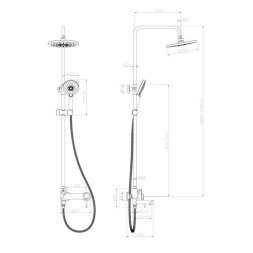 Смеситель для ванны и душа Lemark Minima - LM3862C