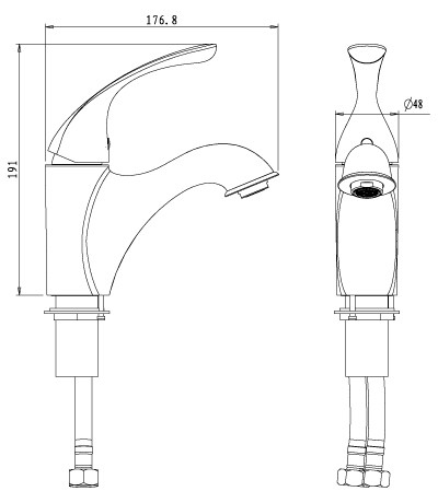 LM5606C Интенс Смеситель для умывальника монолитный, хром (к/к 12)