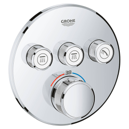 Термостат панель Smartcontrol для встраиваемого монтажа на 3 выхода GROHE Grohtherm 29121000