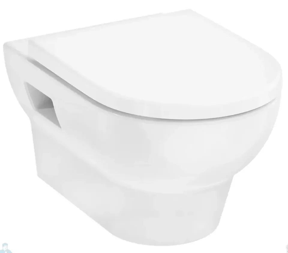 Унитаз подвесной с крышкой-сиденьем с микролифтом, белый Hansgrohe GladeLake S 60106450/60112450