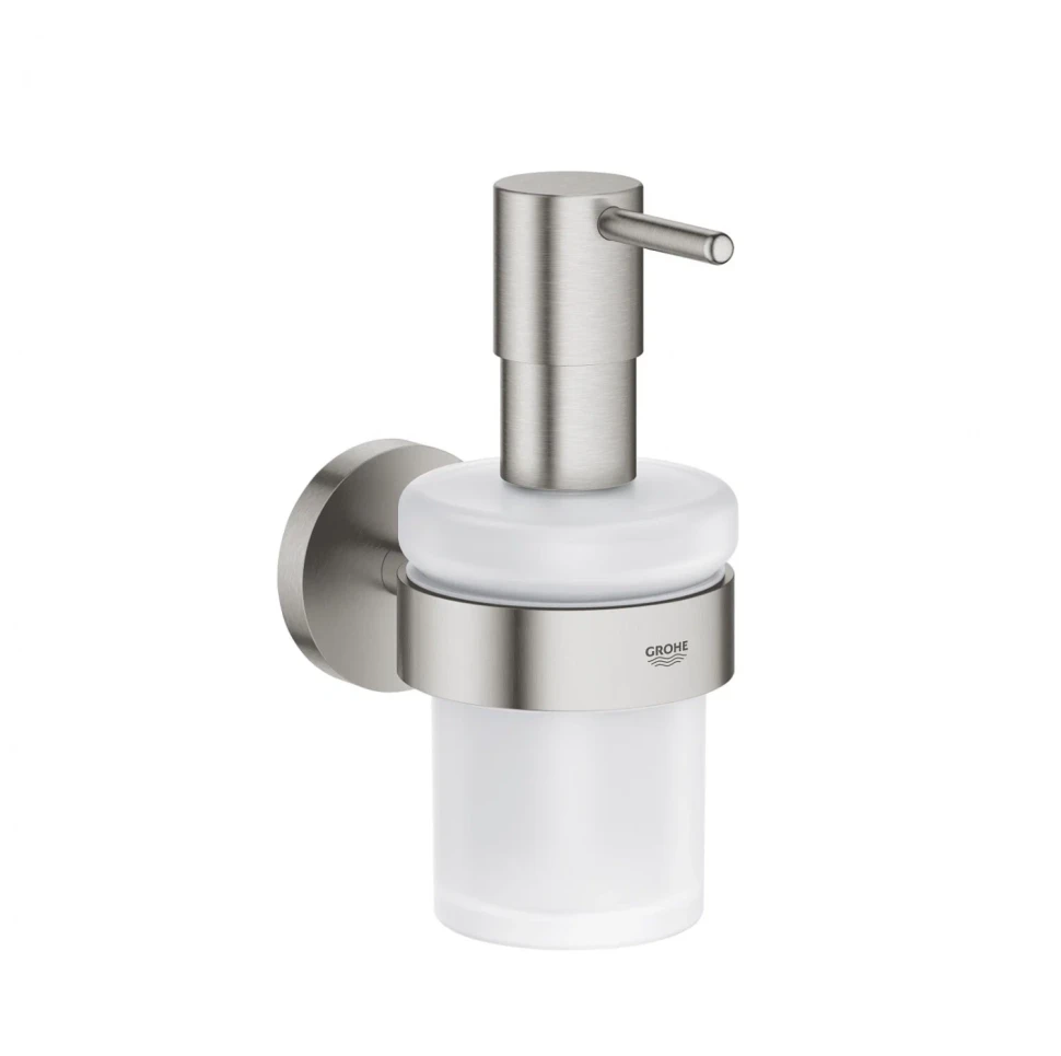 Дозатор жидкого мыла с держателем Grohe Essentials суперсталь арт. 40448DC1