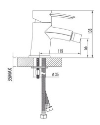 Смеситель для биде LEMARK ANTLANTISS - LM3208C