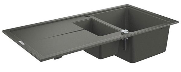 Мойка K400, композитная, с 1,5 чашей, 1000x500, серый гранит Grohe 31642AT0