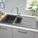 Мойка K400, композитная, с 1,5 чашей, 1000x500, серый гранит Grohe 31642AT0