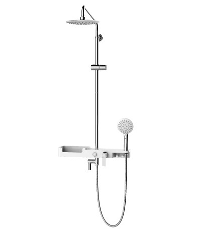 LM7007CТропик Смеситель для ванны с верх душ.лейкой «Троп дождь»,3-ф.лейка,пов. излив,хром (к/к 4)