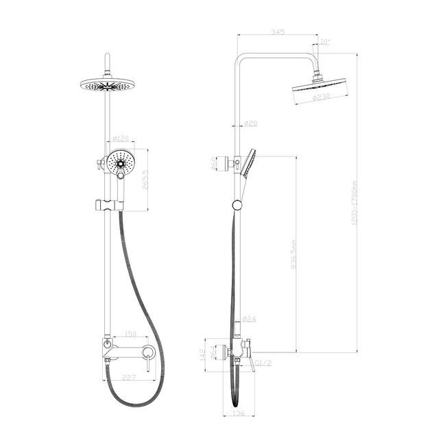 LM3860C Смеситель Lemark Minima для душа