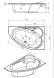 Ванна асимметричная KALIOPE 153x100 левая