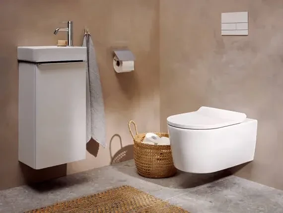 Унитаз подвесной с крышкой-сиденьем с микролифтом, белый Hansgrohe EluPura S 60193450/60148450