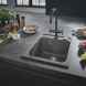 Мойка K700, композитная, 400x500, серый гранит Grohe 31650AT0