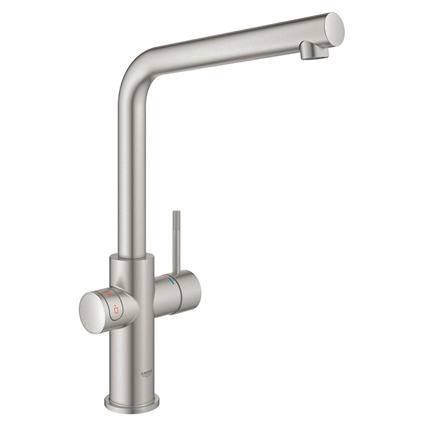 Стартовый комплект с бойлером L-size, смеситель с L-образным изливом Grohe Red II Duo 30325DC1